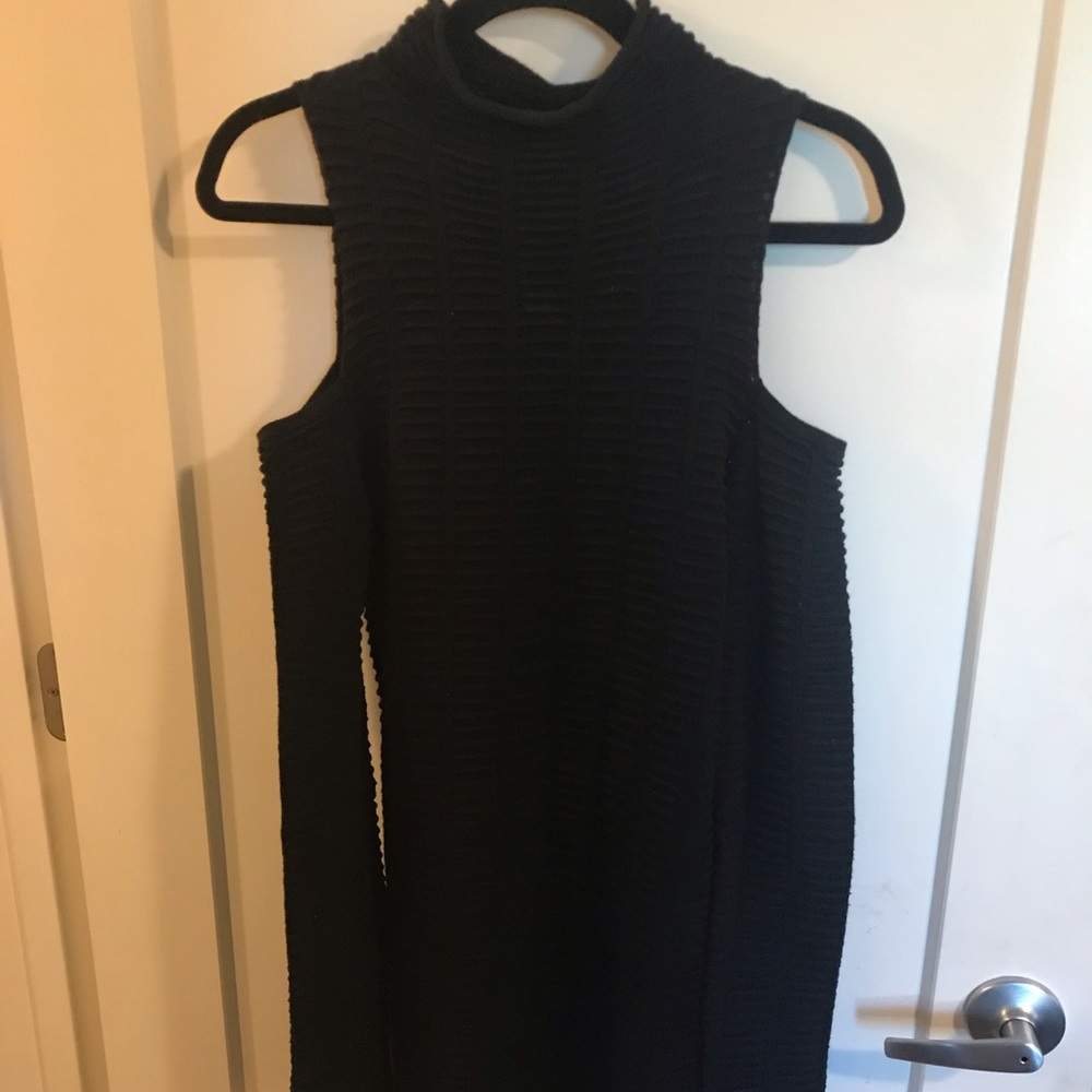 Black French Connection Body Con Midi Dress